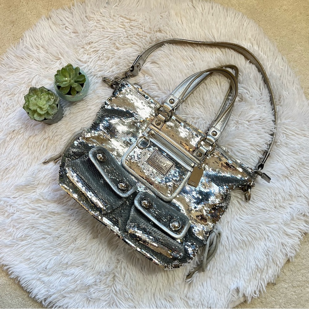 Coach poppy limited edition rare spotlight sequin purse